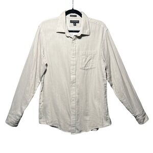 Banana Republic Mens‎ Standard Fit Cotton Button Up Shirt Beige M